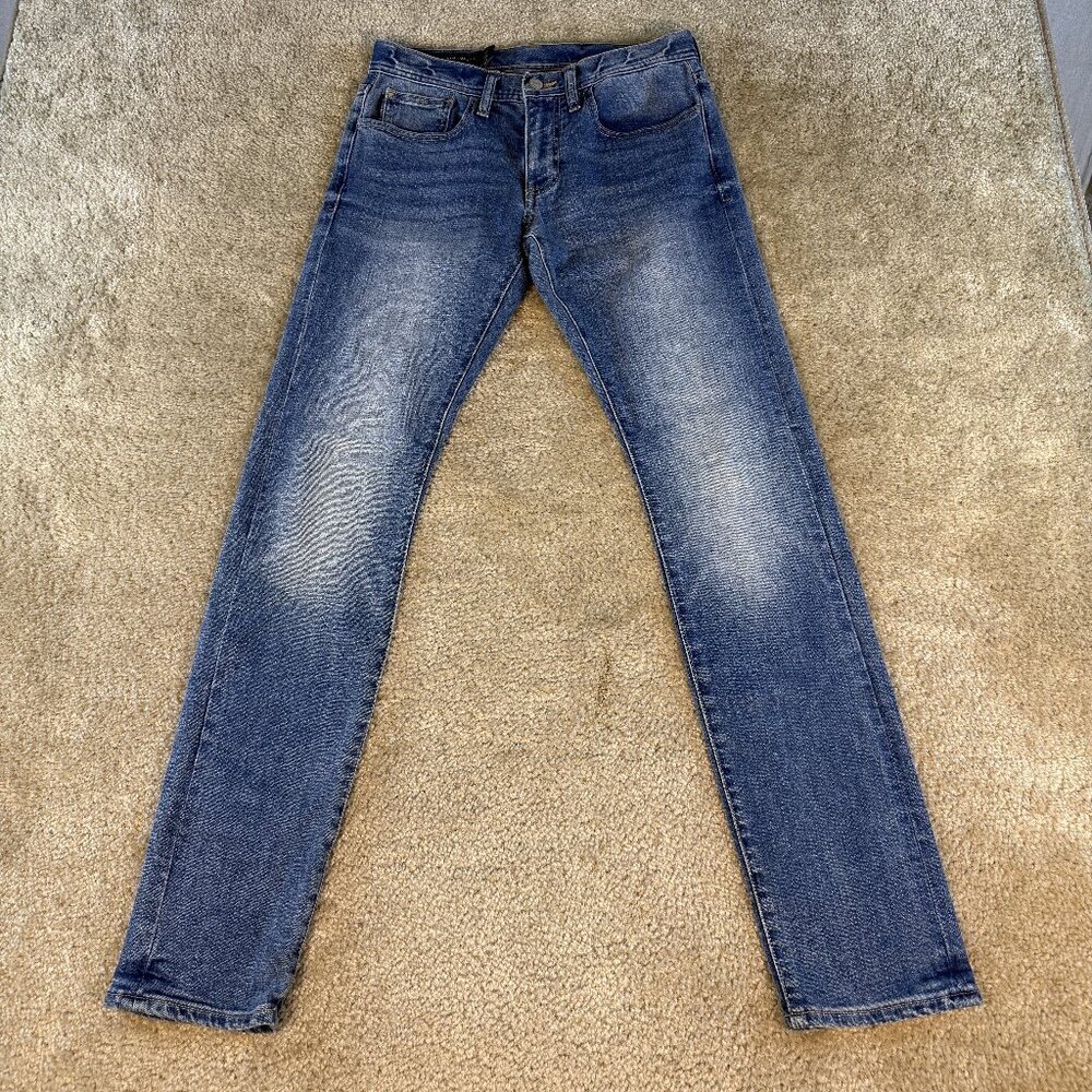 Armani Exchange Womens Low Rise Slim Jeans Size 28 R Stretch Medium Wash F198